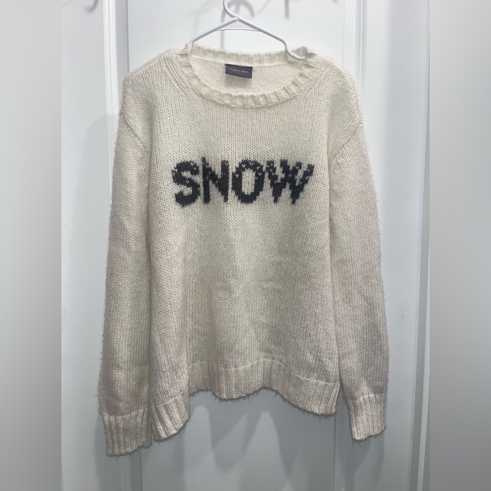 Wooden Ships Ivory Knit Snow Sweater